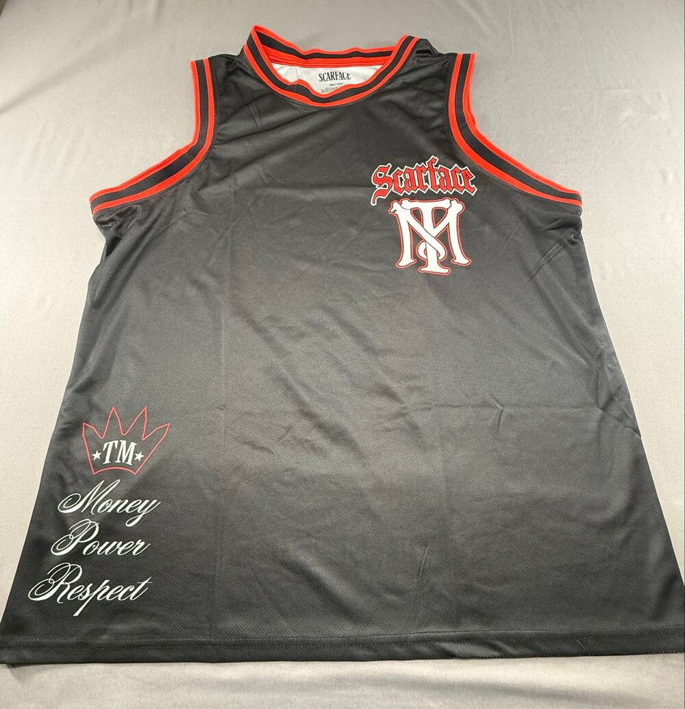 Scarface Money Power Respect Mesh Basketball Jersey Tank Men’s 3XL Black NWOT